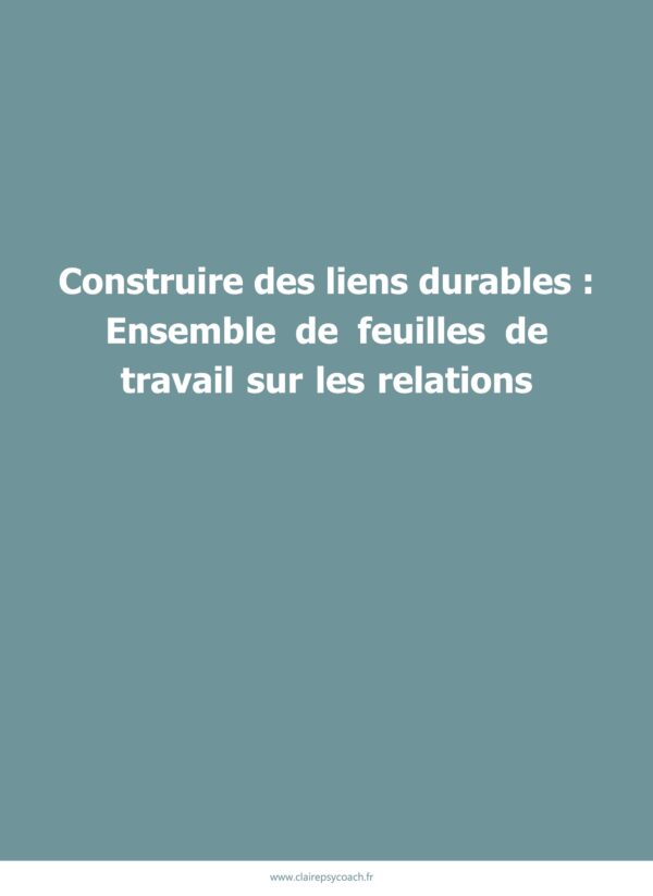 Relationnel - Attachement - en ligne Relationnel - Attachement - en ligne