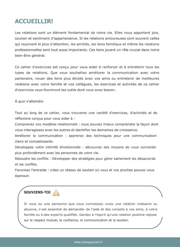 Relationnel - Attachement - en ligne1 Programme - Relationnel & Attachement